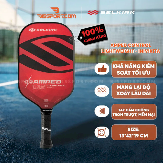 BISSPORT cung cấp vợt Pickleball Selkirk AMPED Control - Invikta chính hãng