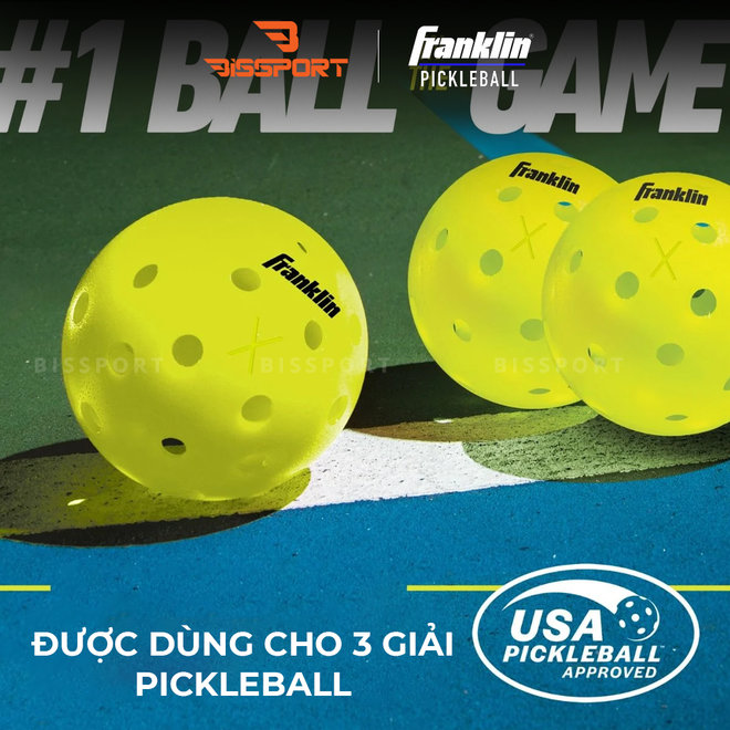 Bóng thi đấu Pickleball Franklin X-40 giúp người chơi phán đoán điểm rơi và lực đánh dễ dàng hơn