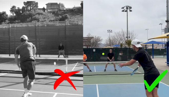 Nên giao bóng cao và an toàn hơn để hạn chế tình trạng bóng chạm lưới