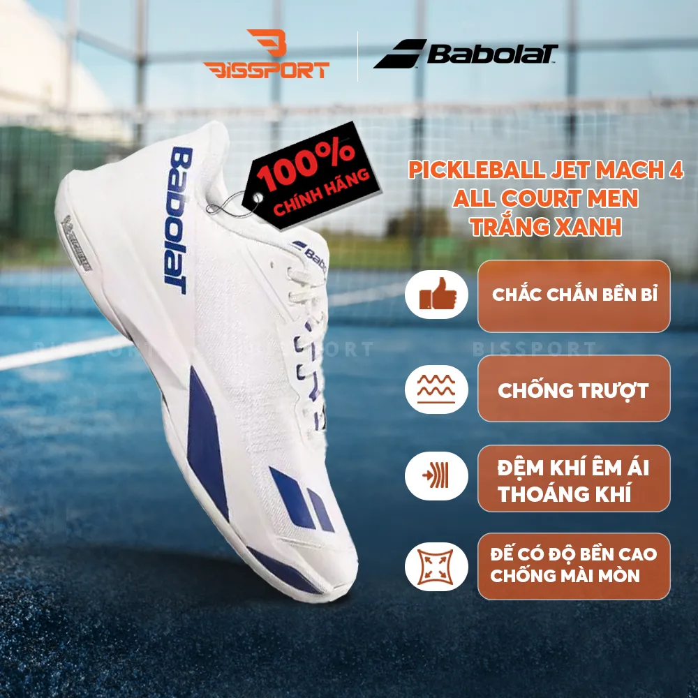 Babolat Jet Mach 4 All Court Men – dòng giày tennis all-court được nhiều người chơi pickleball lựa chọn