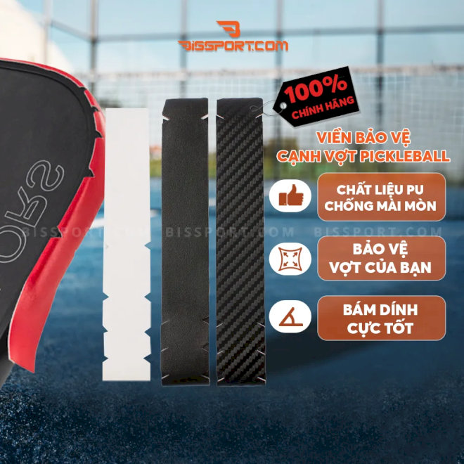 Miếng dán viền vợt Pickleball bảo vệ cạnh vợt khỏi trầy xước, sứt mẻ, va đập mạnh