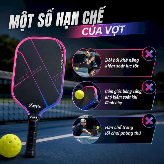 Một số hạn chế của vợt Luzz Inferno