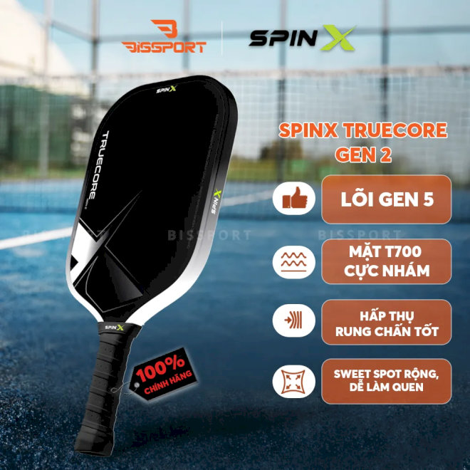 Vợt Pickleball SpinX TrueCore Gen 2 16MM hướng đến sự ổn định và cảm giác bóng rõ