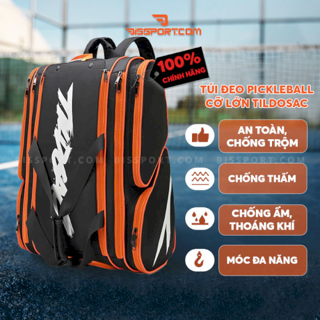 Túi đeo Pickleball TILDOSAC rộng rãi và có khả năng chống nước tốt 