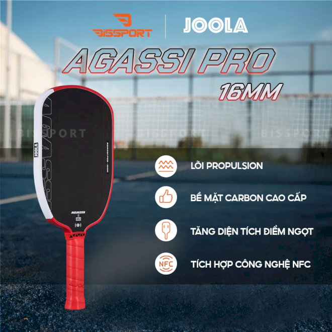 Vợt pickleball JOOLA Agassi Pro 16mm
