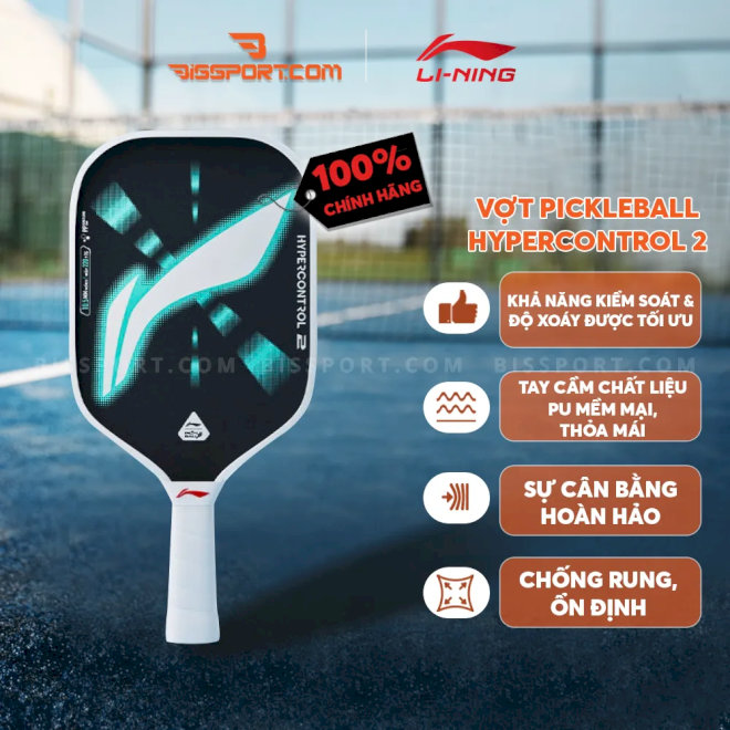 Vợt pickleball Li-Ning Hypercontrol 2 tập trung mạnh vào khả năng kiểm soát bóng 