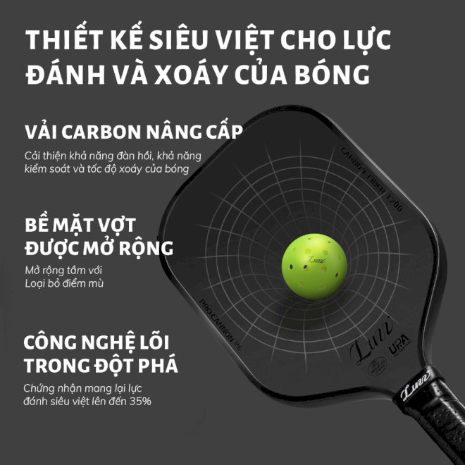 Bề mặt Raw Carbon 3K kết hợp với kết cấu nhám hướng tâm (Directional) tạo ra lực ma sát tối đa