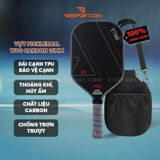 Vợt Weierfu Cross T700 Pro 16mm có điểm ngọt rộng, chất liệu bền bỉ 