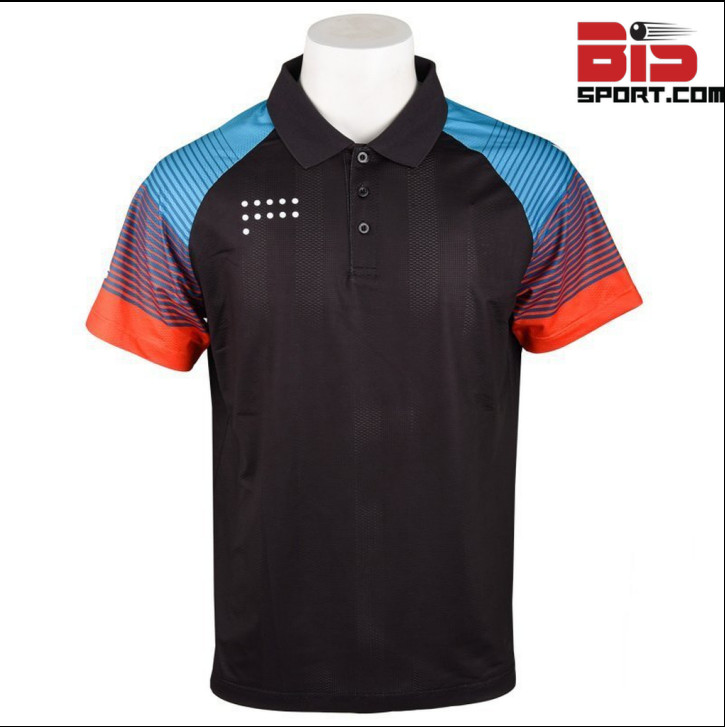 Áo Bóng Bàn XIOM DEXTER Nam Chính Hãng - Đen Xanh Cam - Chất Liệu Thun Lạnh - Co Giãn - Siêu Thoáng Mát - Loại Có Cổ - Made In Kore