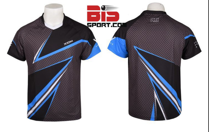 Áo Bóng Bàn XIOM DEXTER Nam Chính Hãng - Đen Xanh Xám - Chất Liệu Thun Lạnh - Co Giãn - Siêu Thoáng Mát - Loại Có Cổ - Made In Kore