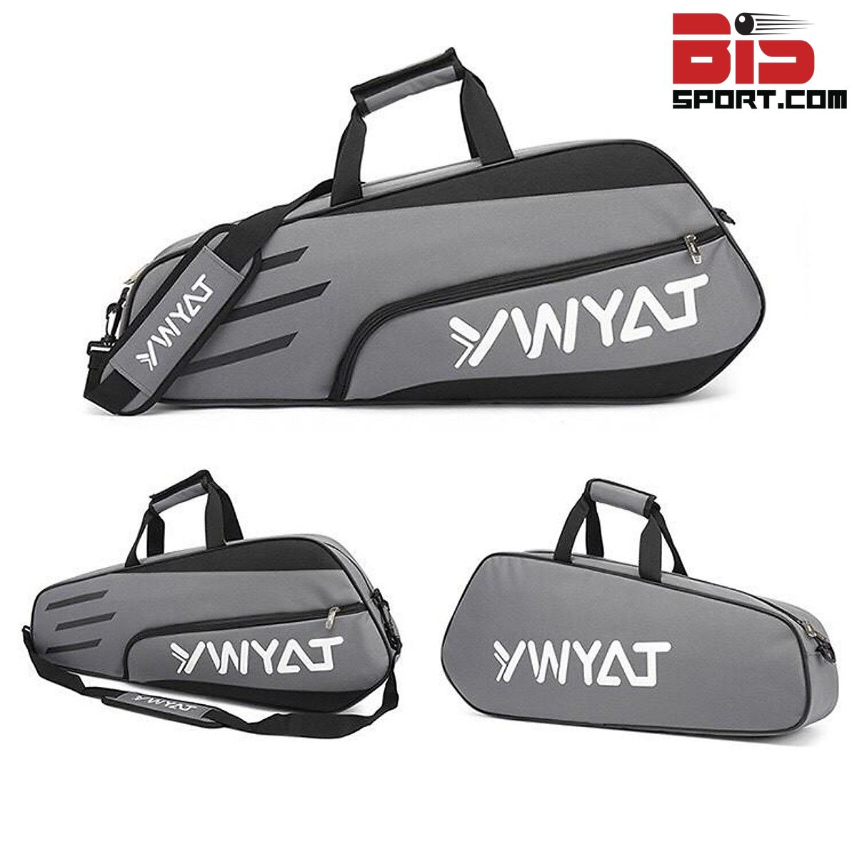 Túi Cầu Lông , Tennis Ywyat C201 Xám Chính Hãng - 1 Ngăn Chính 1 Phụ - Đựng Đồ Thoải Mái