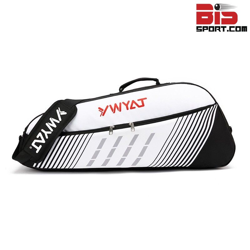 Túi Cầu Lông Ywyat C303 Trắng Đen Chính Hãng - Túi Có 5 Ngăn ,Đựng 3 - 5 cây vợt - Có Ngăn Dựng Giày Riêng