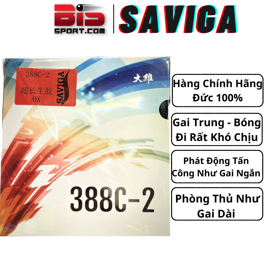 Mặt Vợt Bóng Bàn Gai Trung Chính Hãng Dawei 388C-2 ( Không Lót ) - Dòng Gai Trung Mới Nhất Của Dawei 2021 - Cực Dị, Khó Chịu