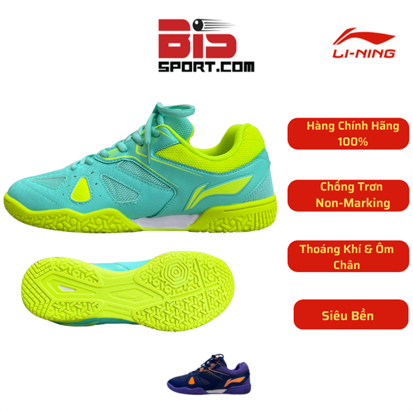 Giày Lining Bóng Bàn APTP003 Xanh Ngọc