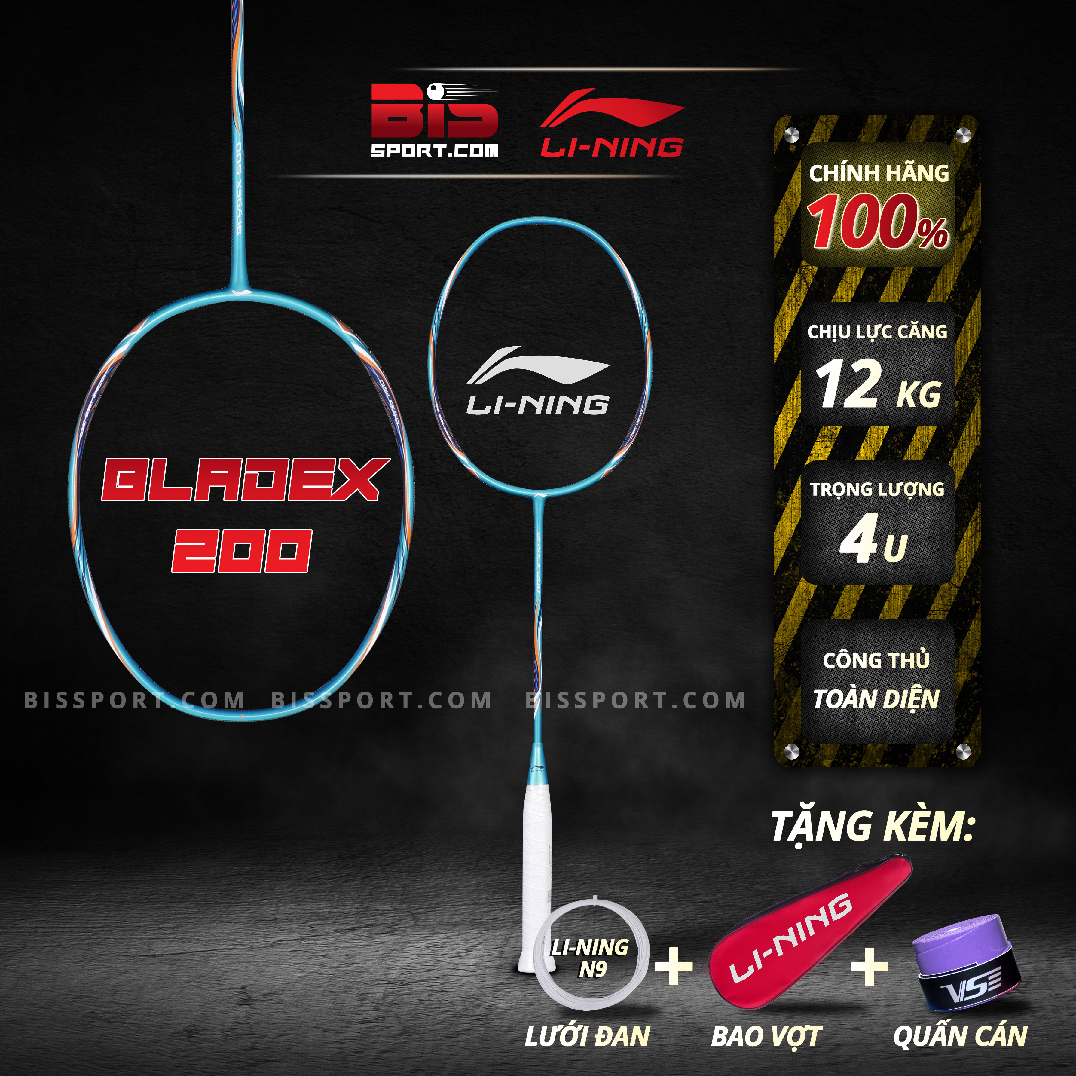 Vợt Cầu Lông Lining Fengying Bladex 200 - Phù Hợp Với Người Chơi Tấn Công - Chính Hãng Lining