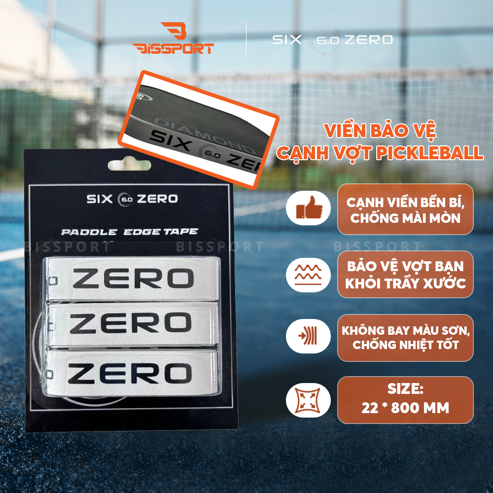 3 Viền Bảo Vệ Cạnh Vợt Pickleball Six Zero 22mm