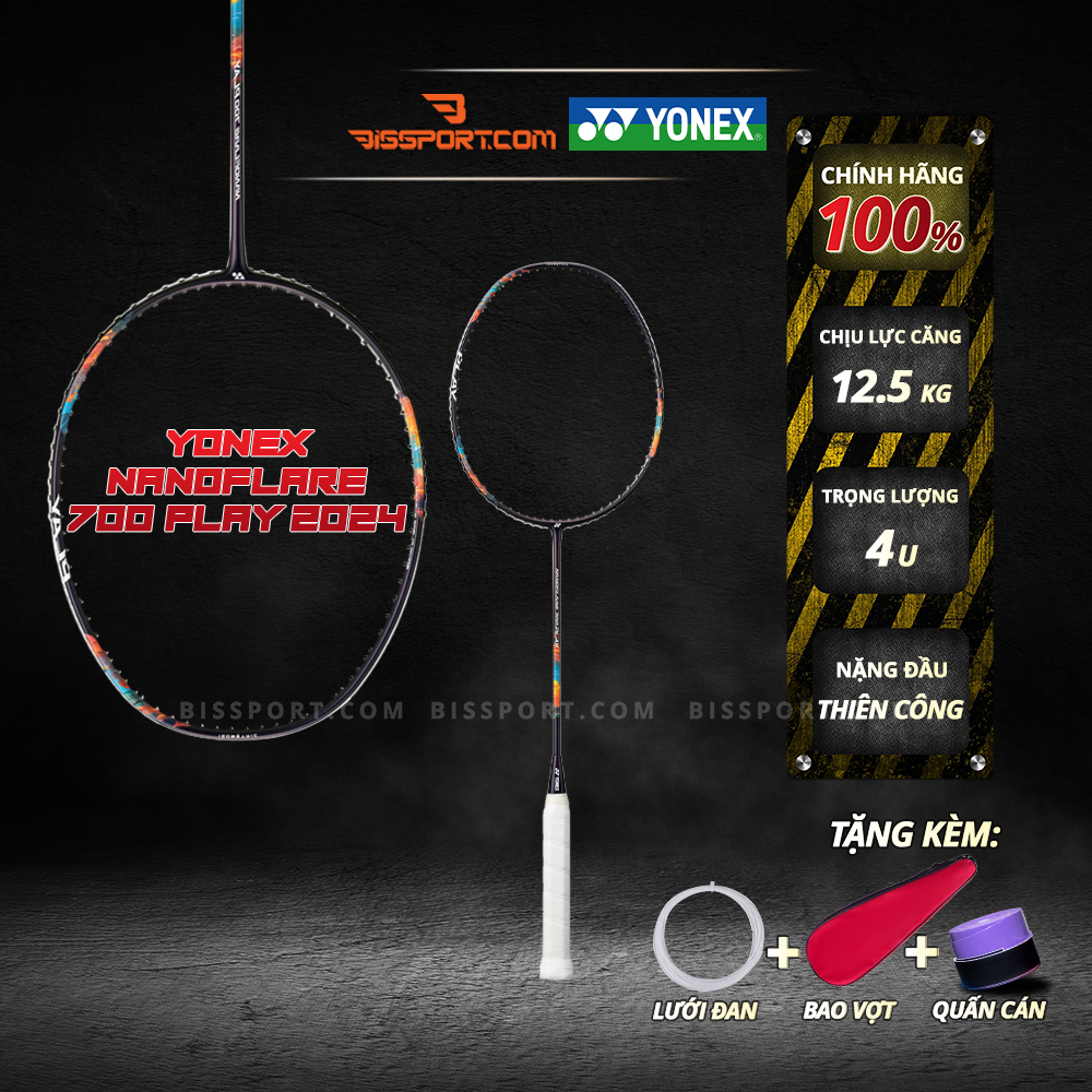 Vợt Cầu Lông Yonex Nanoflare 700 Play Chính Hãng - Tím - Tốc Độ Nhanh - Kiểm Soát Tốt - Nhẹ & Linh Hoạt