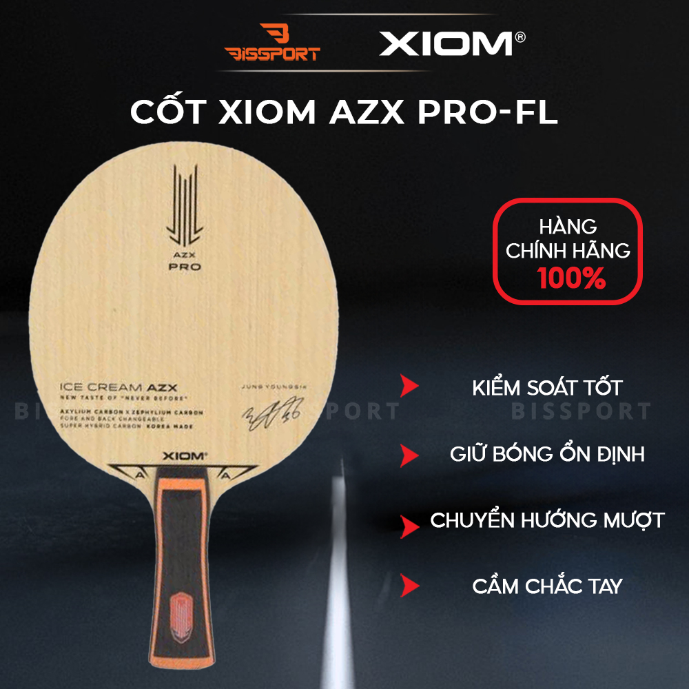 Cốt Vợt Bóng Bàn Xiom AZX PRO - FL Chính Hãng - 5 Gỗ 2 Carbon - Kiểm Soát Tốt - Tấn Công Mạnh Mẽ - Nhẹ - Tốc Độ Cao