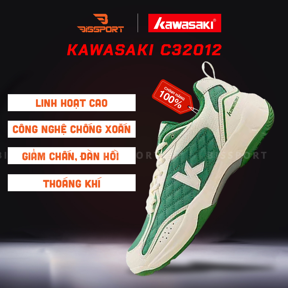 (Q7) Giày Kawasaki C32012 Xanh Lá