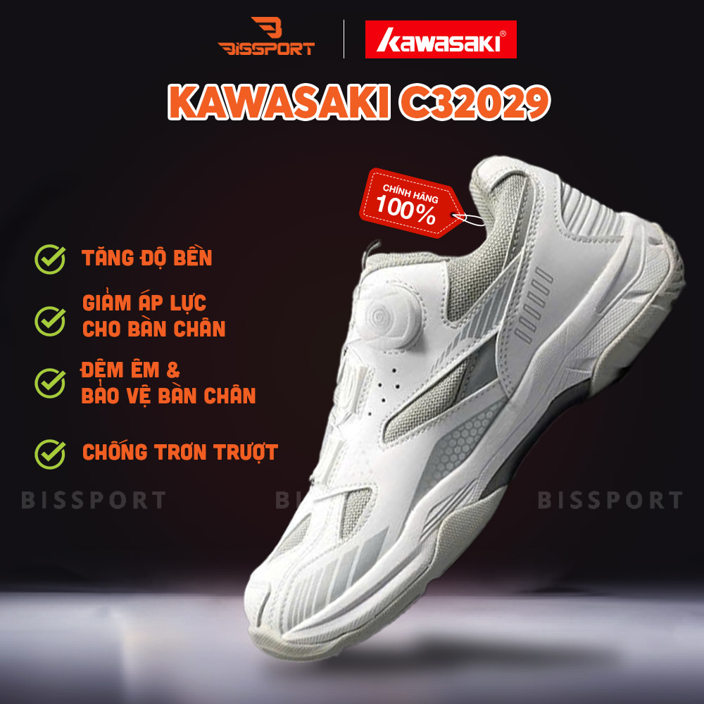 (Q6-Q7) Giày cầu lông Kawasaki C32029 - Trắng