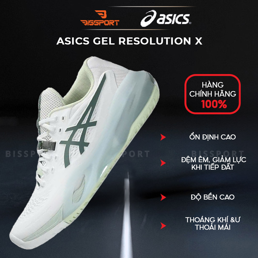Giày Asics Gel Resolution X Trắng xanh matcha