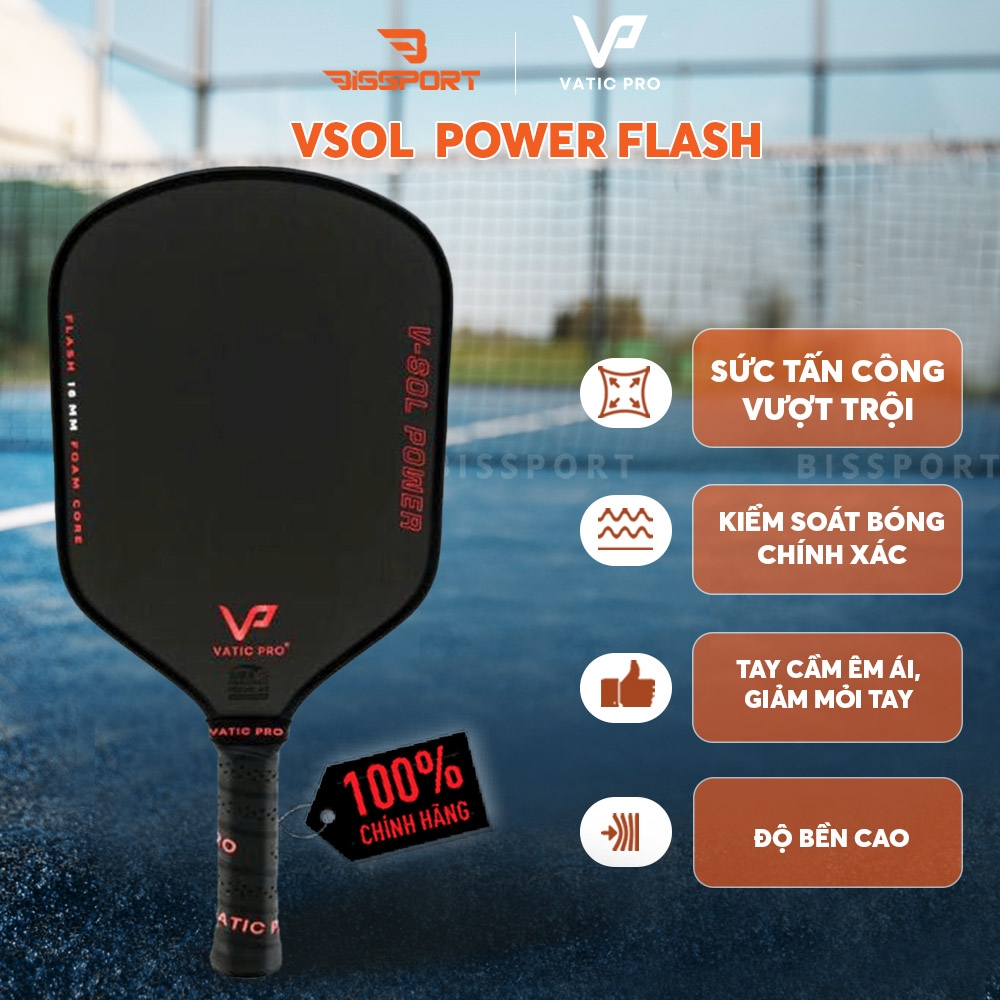 Vợt Pickleball Vatic Pro Vsol Power Flash