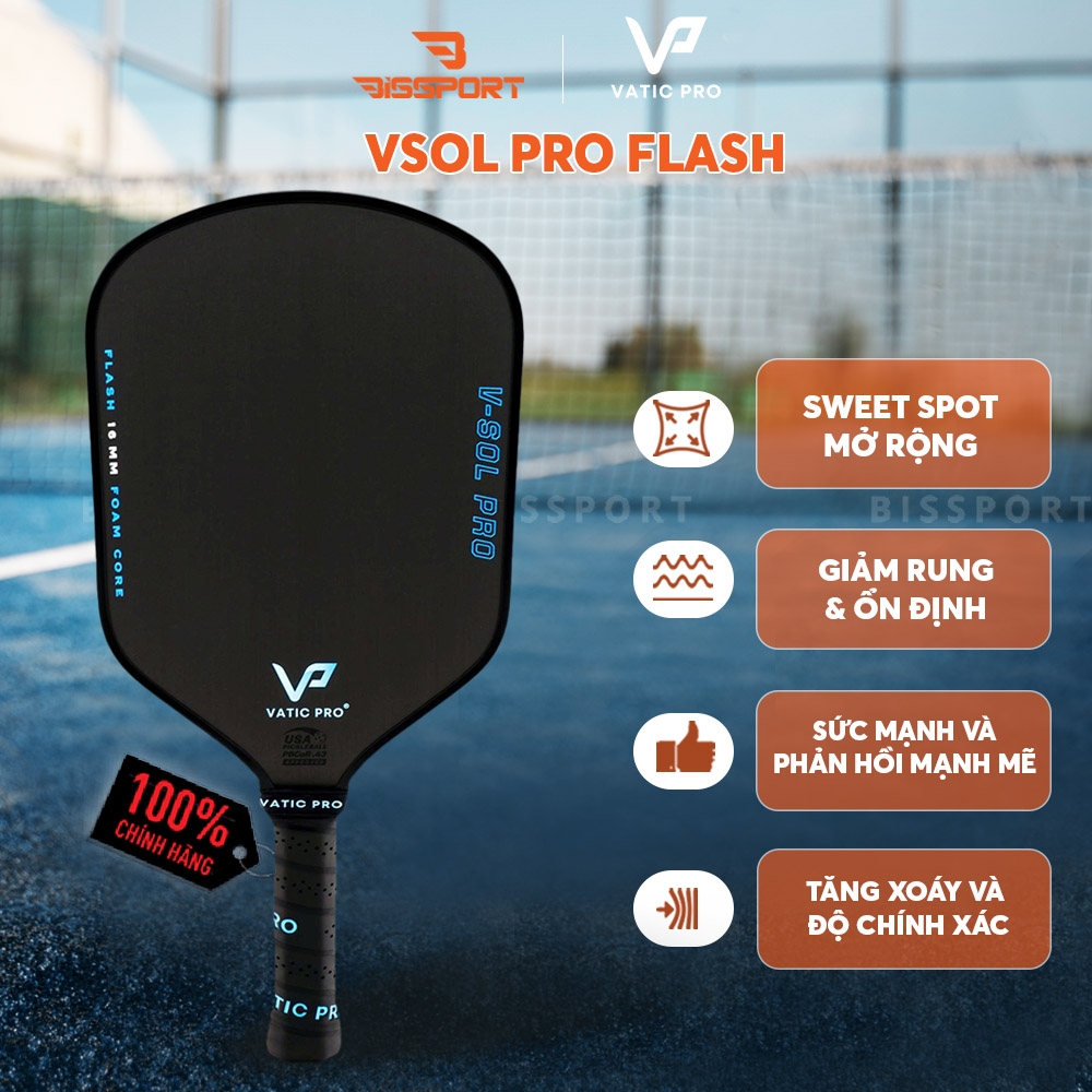 Vợt Pickleball Vatic Pro Vsol Pro Flash