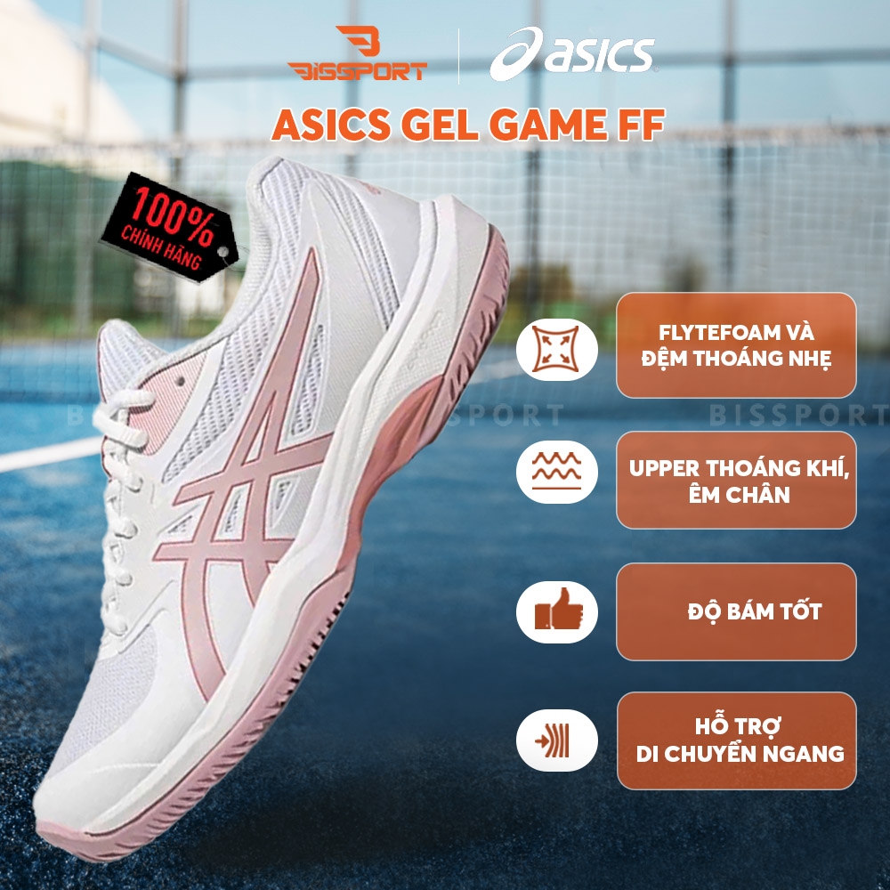 Giày Tennis/Pickleball ASICS GAME FF Chính Hãng – Hồng – Nhẹ, Bám Sân – Công Nghệ GEL™ Giảm Chấn – Thoáng Khí