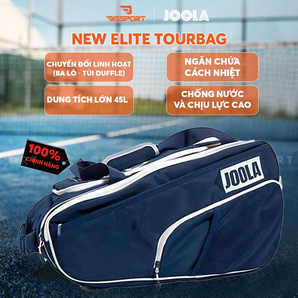 Túi Pickleball JOOLA New Elite Tour Bag Chính Hãng Rộng Rãi – Xanh Đậm - Gọn Gàng – Bền Bỉ - Chắc Chắn - Tiện Lợi - Màu Sắc Đa Dạng