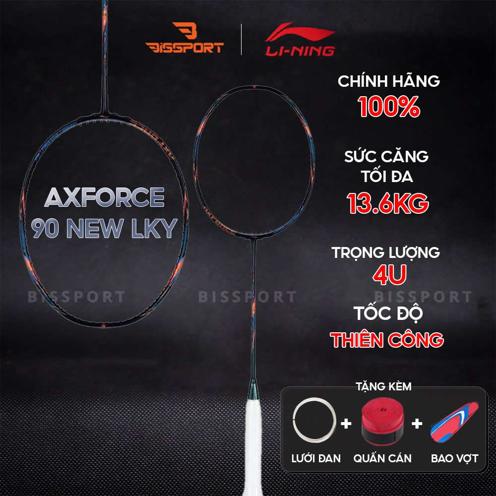 Vợt Cầu Lông Lining Axforce 90 New LKY Chính Hãng - Bền - Ổn Định Cao - Bền Bỉ - Thiên Công – Trợ Lực Tốt – Đầu Vợt Nặng