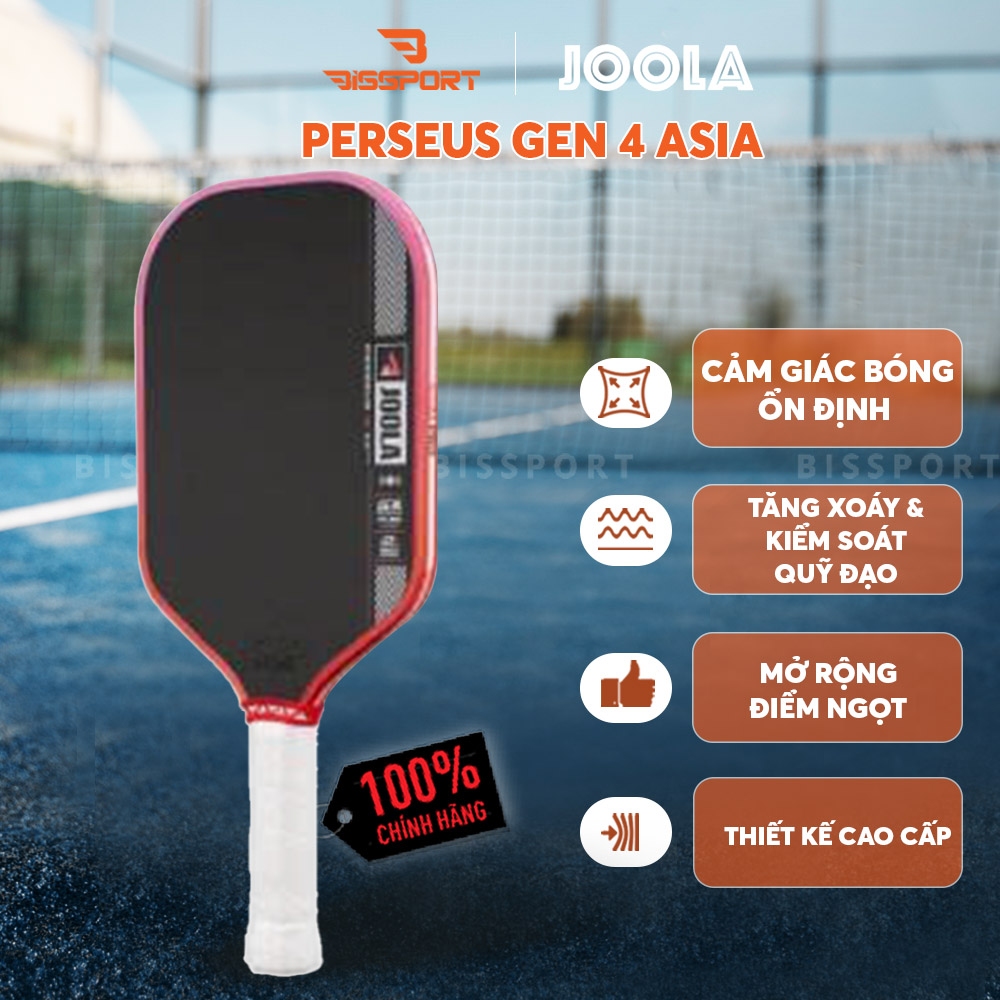 Vợt Pickleball JOOLA Perseus Gen 4 Asia Chính Hãng – Lõi Polypropylene – Mặt Carbon Friction+ – Sweet Spot Rộng - Bền