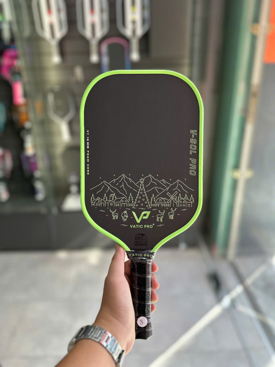 Vợt Pickleball Vatic Pro Vsol Pro Winter V7 Chính Hãng - Lõi Carbon, Độ Nảy Hoàn Hảo, Kiểm Soát Tốt - Nhẹ - Tăng Lực