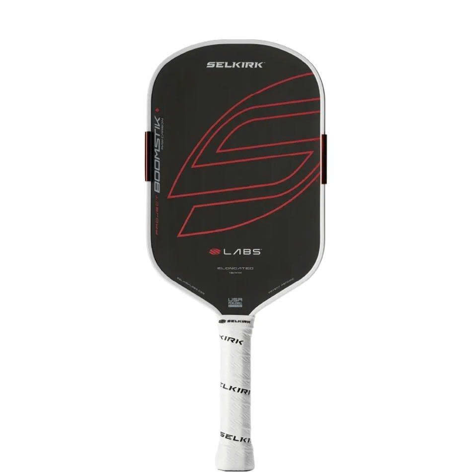 Vợt Pickleball Selkirk Boomstick Elongate ASIA Đen Đỏ Chính Hãng - 16mm - Kiểm Soát - Siêu Xoáy - Bền Bỉ - Ổn Định