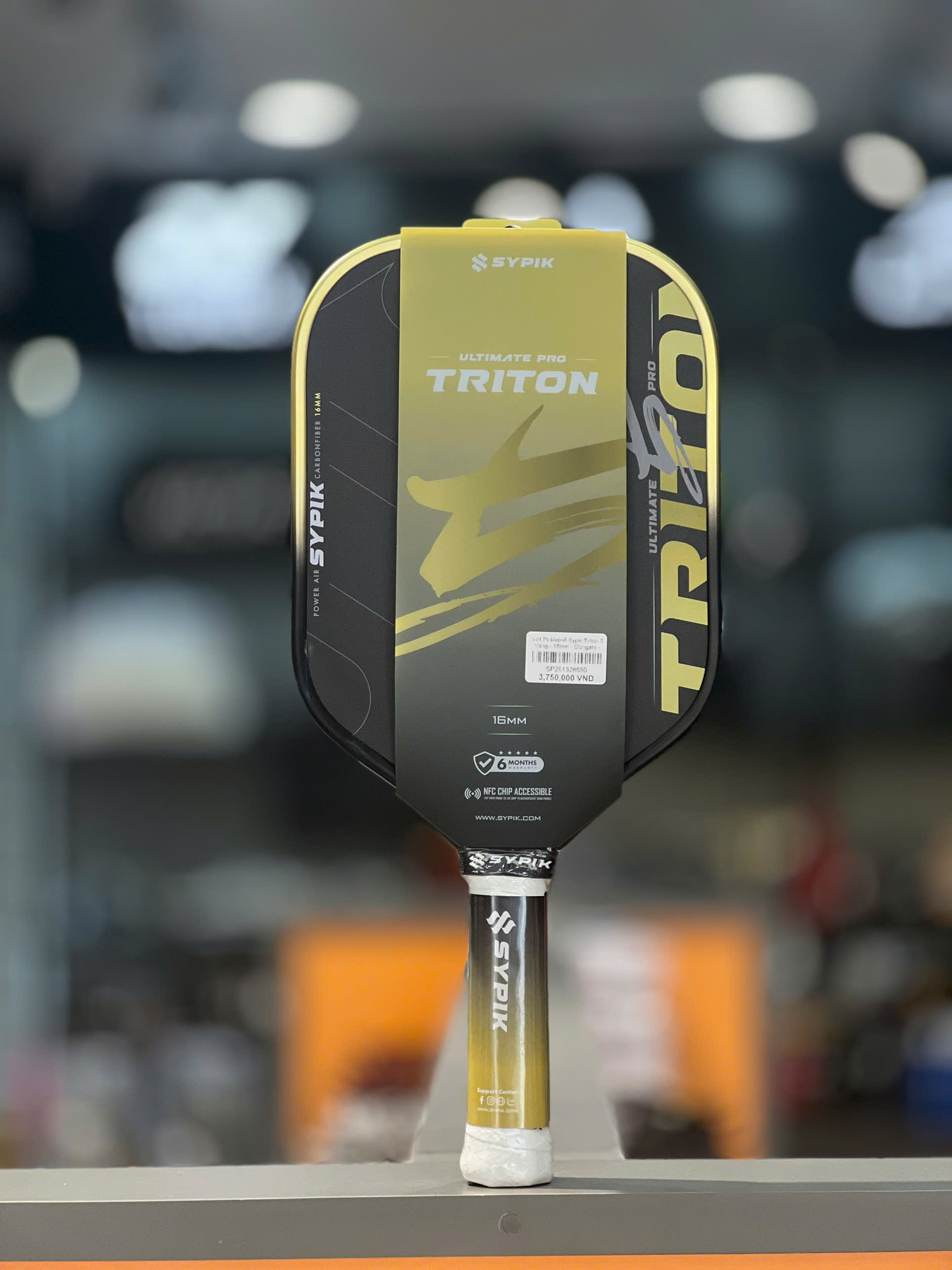 Vợt Pickleball Sypik Triton 5 Chính Hãng - Vàng - Đa Màu Sắc – Bền, Ổn Định - Mặt Carbon Siêu Nhám - Giữ Bóng Lâu- Kiểm Soát