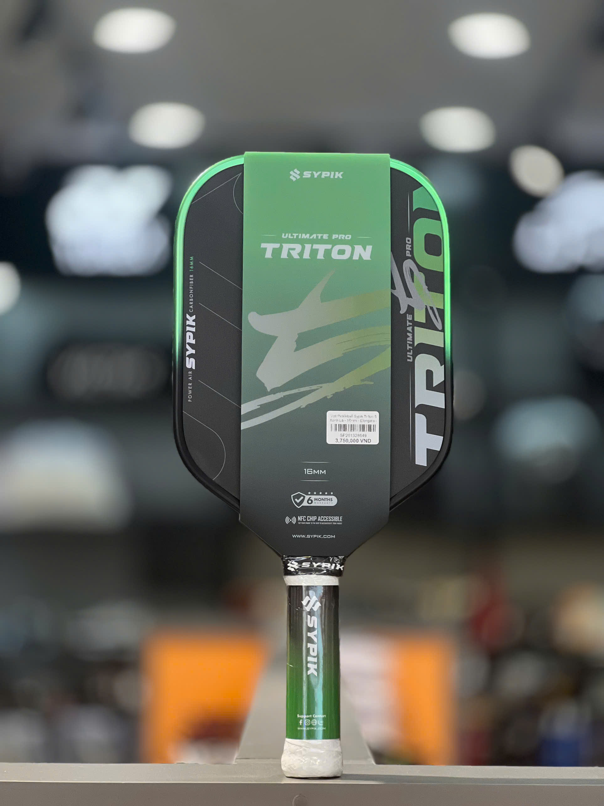 Vợt Pickleball Sypik Triton 5 Chính Hãng - Xanh Lá - Đa Màu Sắc – Bền, Ổn Định - Mặt Carbon Siêu Nhám - Giữ Bóng Lâu- Kiểm Soát