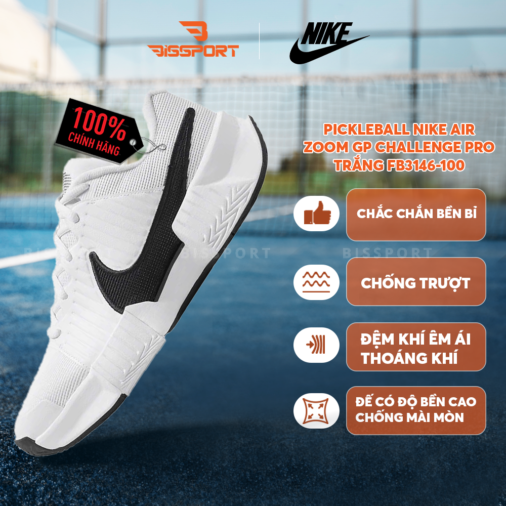(Q7) (PN)Giày Pickleball Nike Air Zoom GP Challenge Pro - Trắng FB3146-100