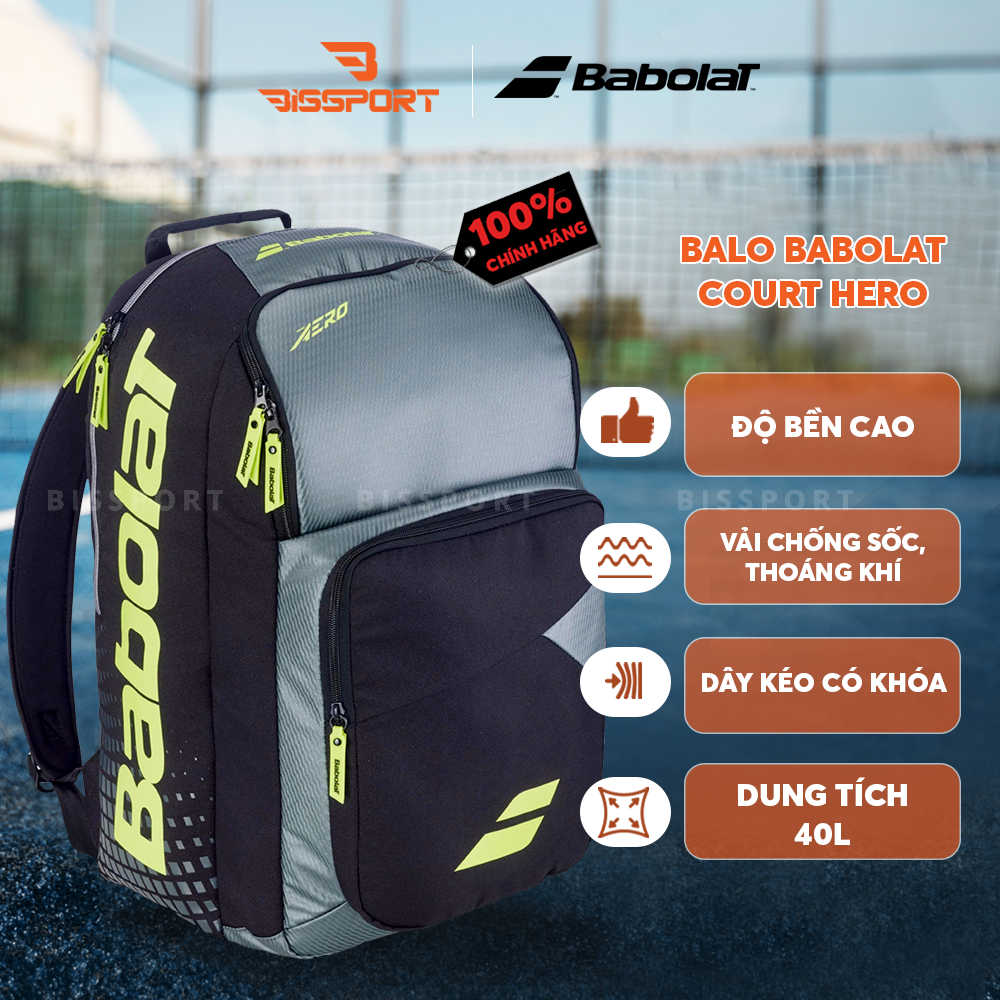 Balo Pickleball / Tennis  Babolat BACKPACK PURE AERO 2026 Chính Hãng - Tiên Lợi - Đa Dụng - Chắc Chắn - Bền Bỉ