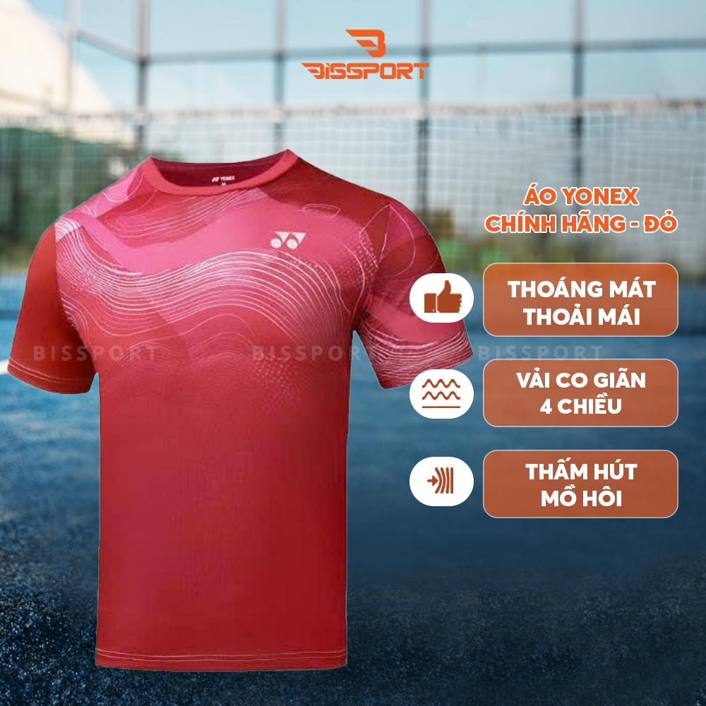 Áo Thể Thao Cầu Lông Đỏ ( TRM3378ESST4-SKIPTL-XSZZ ) Chính Hãng - Thoáng Khí, Nhanh Khô, Tối Ưu - Co Giản 4 Chiều - Bền