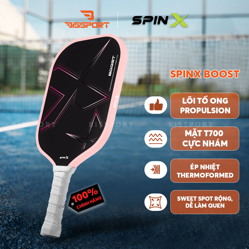 Vợt Pickleball SpinX Boost Hồng