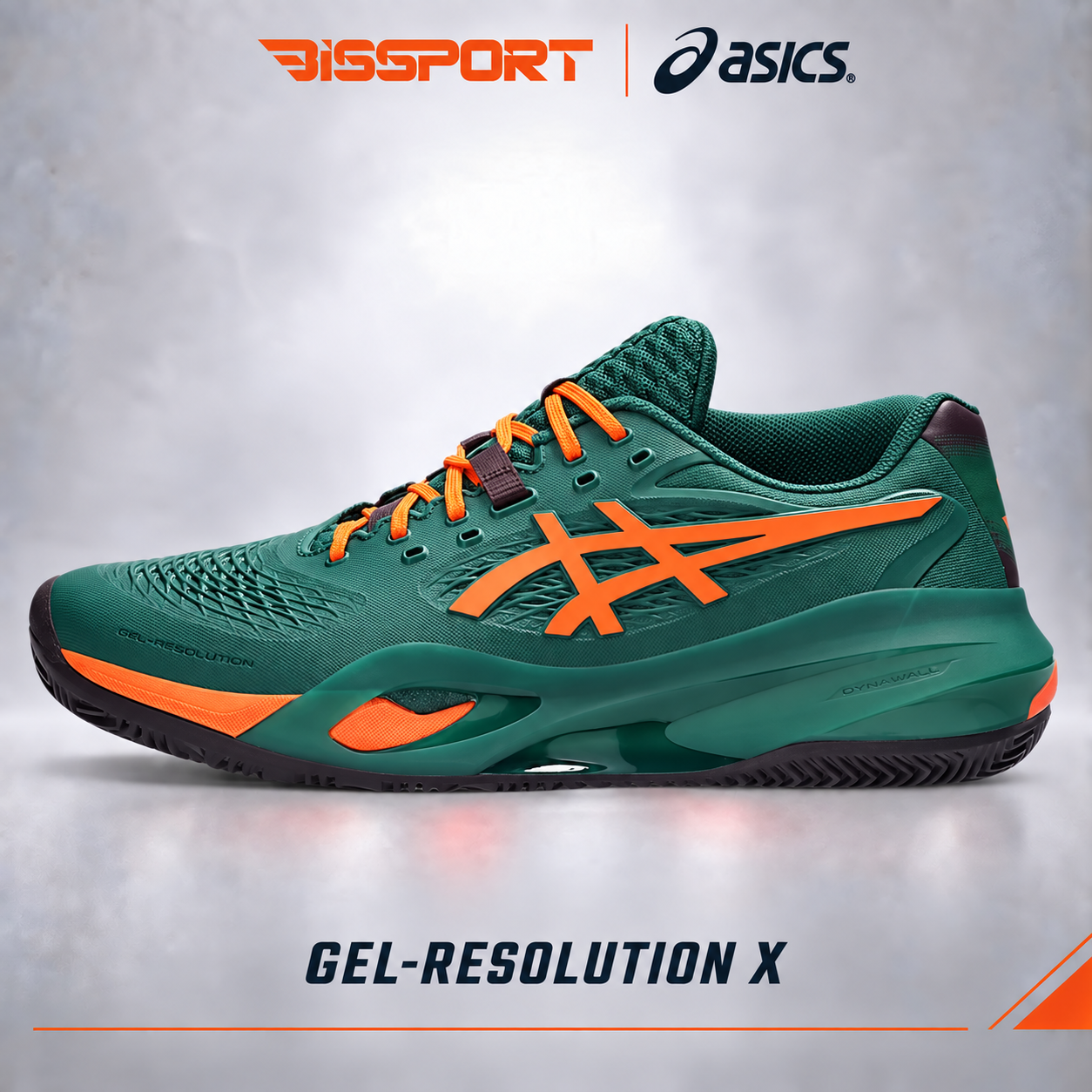 Giày Tennis/Pickleball Asics Gel Resolution X Chính Hãng - Xanh Cam - Ổn Định - Thoáng Khí - Nhẹ Giảm Chấn - Bền Bỉ