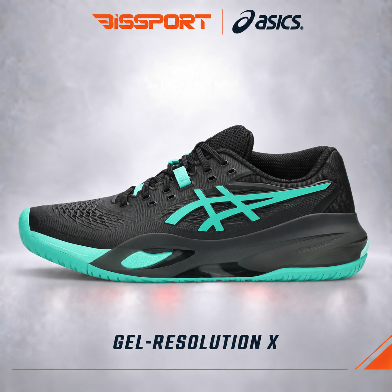 Giày Tennis/Pickleball Asics Gel Resolution X Chính Hãng - Đen Xanh Mint - Nhẹ - Giảm Chấn Vượt Trội - Siêu Bền
