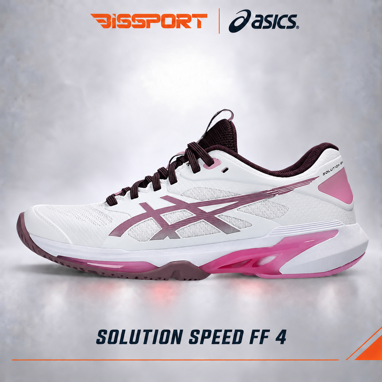 Giày Pickleball / Tennis ASICS Solution Speed FF 4 Trắng Hồng Chính Hãng - Siêu Nhẹ - Linh Hoạt - Bền