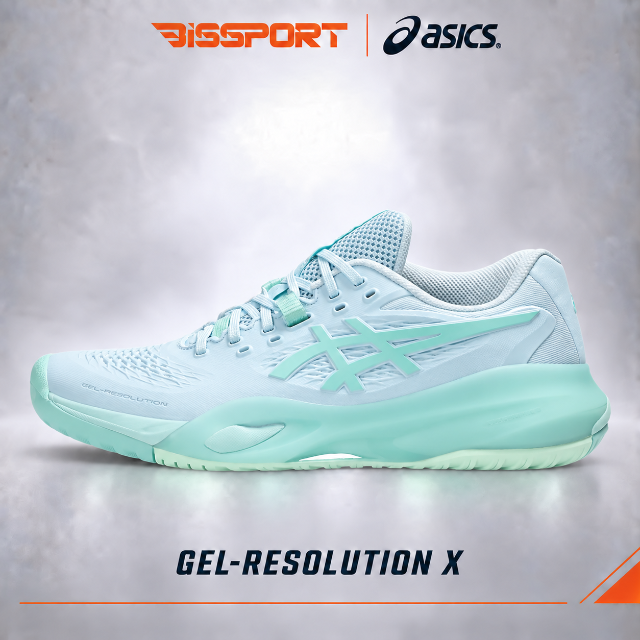 Giày Tennis/Pickleball Asics Gel Resolution X Chính Hãng - Xanh Ngọc - Ổn Định - Thoáng Khí - Nhẹ Giảm Chấn - Bền Bỉ