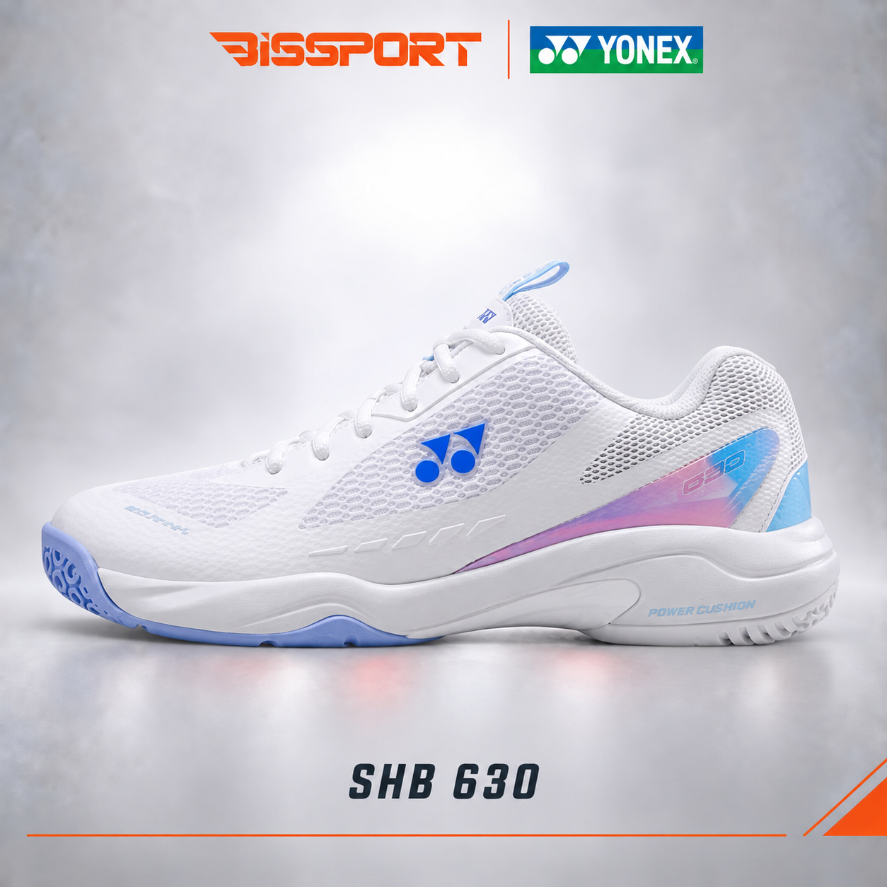 Giày Cầu Lông Yonex SHB630 Chính Hãng - Trắng Xanh Tím (552) - Nhẹ, Êm, Di Chuyển Linh Hoạt - Bền Bỉ - Ổn Định