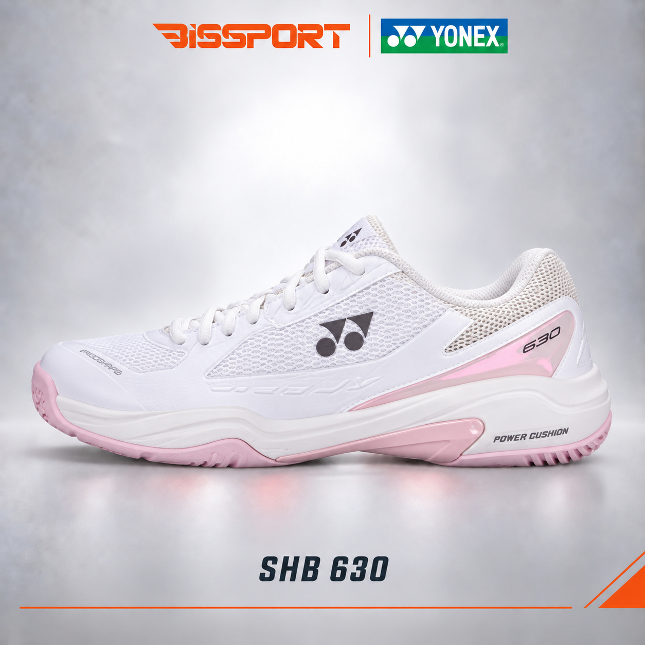Giày Cầu Lông Yonex SHB630 Chính Hãng - Trắng Hồng (696) - Nhẹ, Êm, Di Chuyển Linh Hoạt - Bền Bỉ - Ổn Định