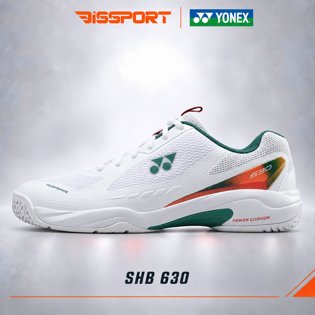 Giày Cầu Lông Yonex SHB630 Chính Hãng - Trắng Xanh Lá (136) - Nhẹ, Êm, Di Chuyển Linh Hoạt - Bền Bỉ - Ổn Định