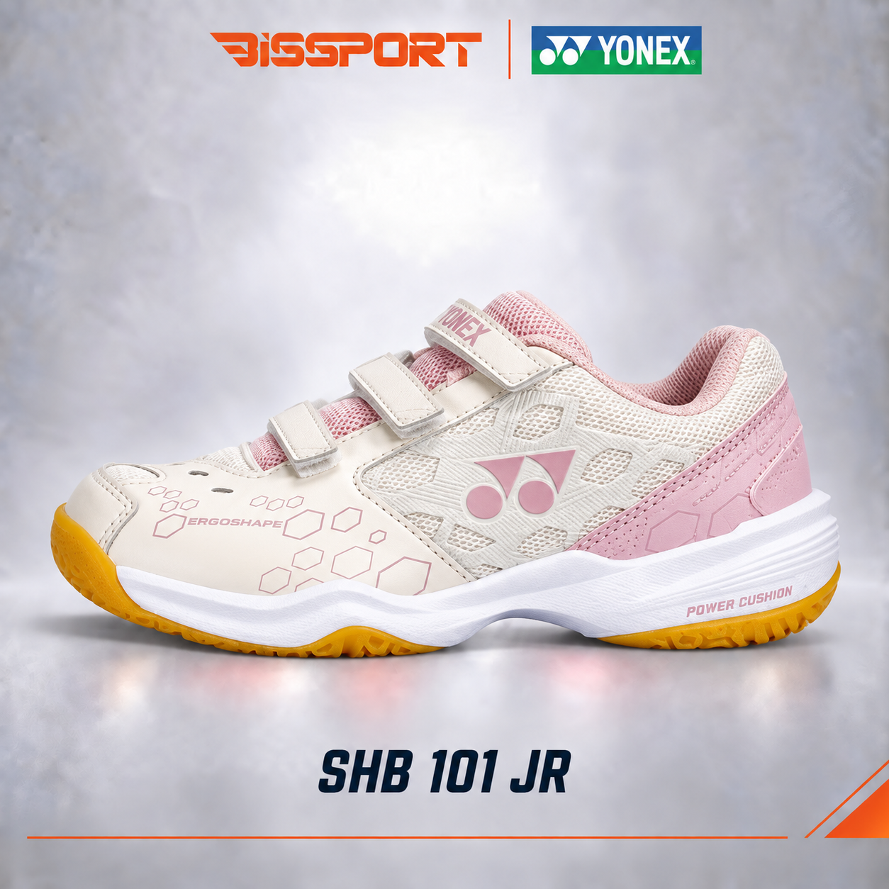 Giày Cầu Lông Cho Bé Chính Hãng Yonex SHB101CR Hồng Phấn - Quai Dán - Siêu Bám - Chống Trơn - Bảo Hộ Tốt