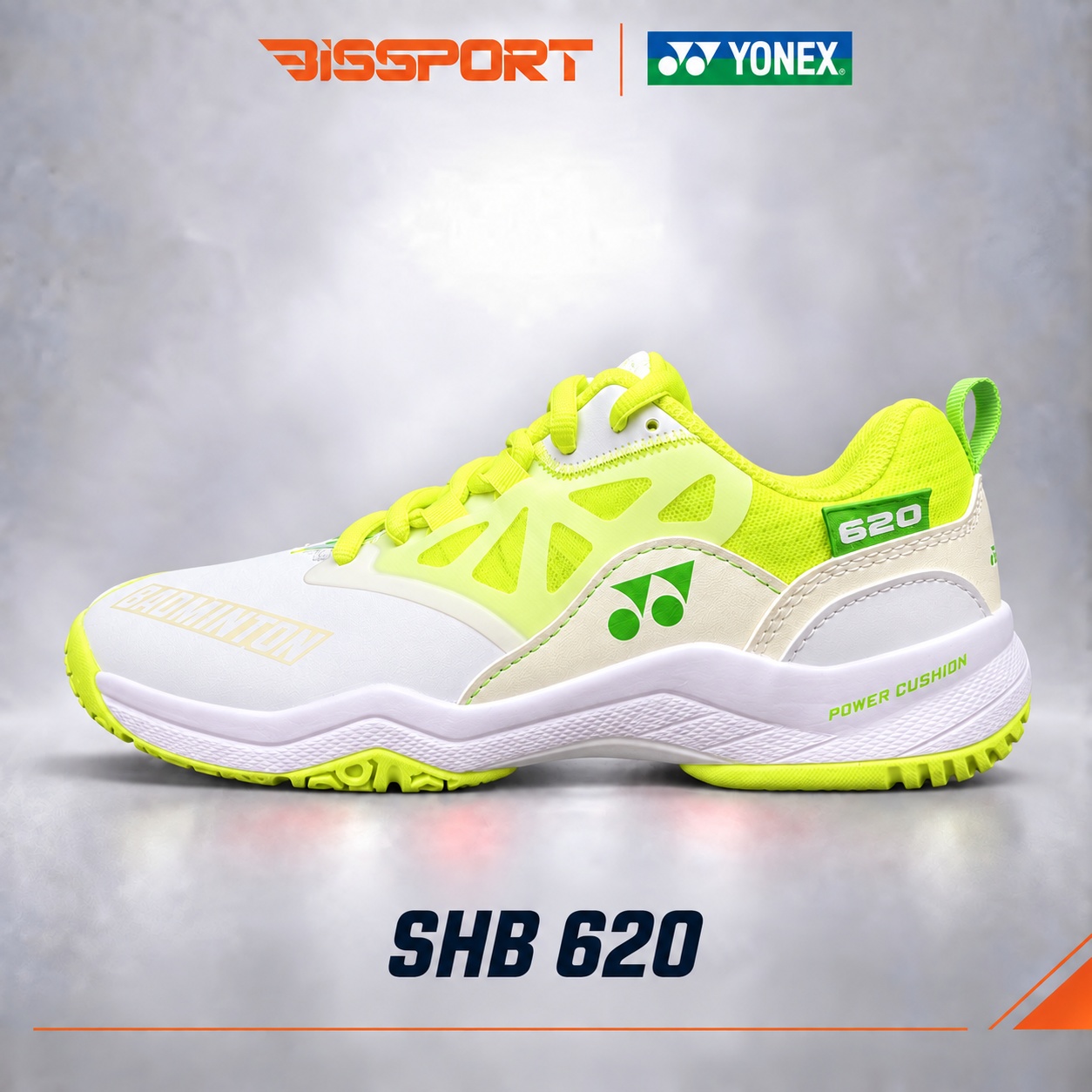 Giày Cầu Lông Yonex Chính Hãng SHB620CR Trắng Vàng Chanh - Bám, Êm, Bền và Cực Đẹp - Thanh Lịch