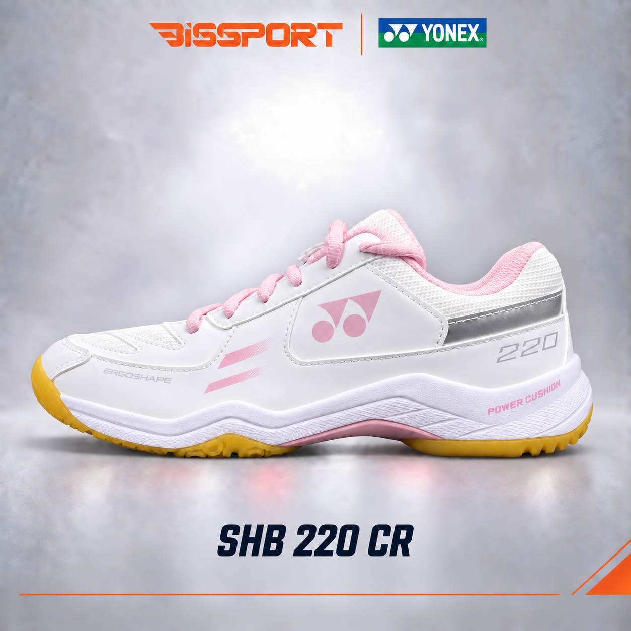 Giày Cầu Lông Yonex SHB 220 Trắng Hồng Chính Hãng - Thiết Kế Hiện Đại, Chuyển Động Linh Hoạt, Bước Chân Êm Ái