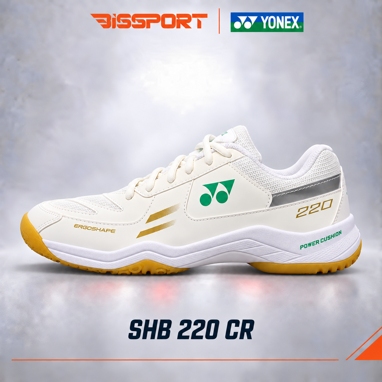 Giày Cầu Lông Yonex SHB 220 Trắng Xanh Lá Chính Hãng - Thiết Kế Hiện Đại, Chuyển Động Linh Hoạt, Bước Chân Êm Ái